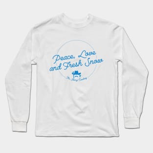 Peace, Love and Fresh Snow - The Skiing Cowboy Long Sleeve T-Shirt